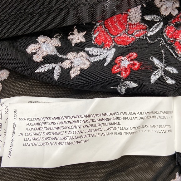 Mink Pink Embroidered Mesh Long Sleeve Top. Size XXS. NWT - Picture 5 of 8